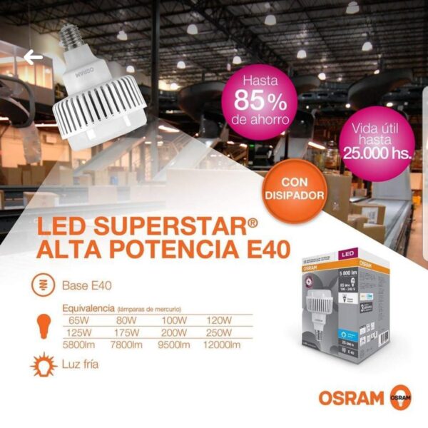 LAMPARA LED SUPERSTAR DE 120W 6500K OSRAM.