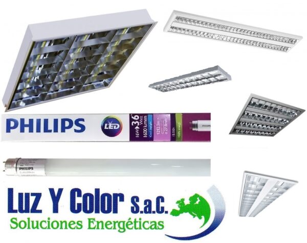ARTEFACTO REJILLA CON LAMPARAS LEDS OSLER