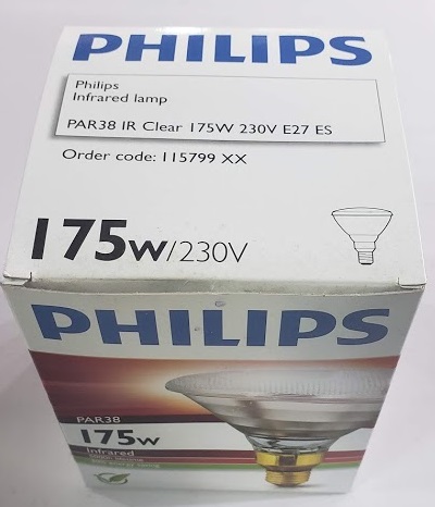 LAMPARA INFRAROJO MEDICAL 175W E-27 220V PHILIPS